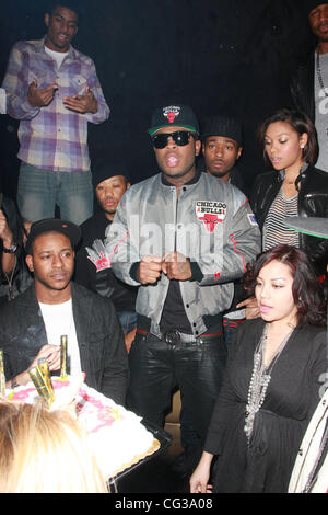 Sängerin Pleasure P (ehemals aus der Gruppe Pretty Ricky) feiert seinen Geburtstag im Club Playhouse in Hollywood mit Freundin Bria Murphy (Eddie Murphy Tochter) - Los Angeles, Kalifornien - 26.12.10 Stockfoto