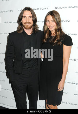 Christian Bale und Sibi Blazic die 63. National Board der Überprüfung der Motion Pictures Gala, statt bei Cipriani 42nd Street - Ankunft New York City, USA - 11.01.11 Stockfoto