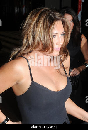 Lauren Goodger aus "The nur Weg ist Essex" Movida Nachtclub London, England - 13.01.11 verlassen Stockfoto