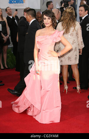 Lea Michele 68. Annual Golden Globe Awards statt The Beverly Hilton Hotel - Ankünfte Beverly Hills, Kalifornien - 16.01.11 Stockfoto