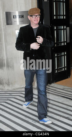 Chris Evans verlassen die BBC Radio 2 Studios London, England - 19.01.11 Stockfoto