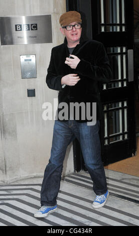 Chris Evans verlassen die BBC Radio 2 Studios London, England - 19.01.11 Stockfoto