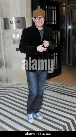 Chris Evans verlassen die BBC Radio 2 Studios London, England - 19.01.11 Stockfoto