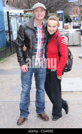 Steven Arnold und Nina Ulanova im ITV Studios London, England - 24.01.11 Stockfoto