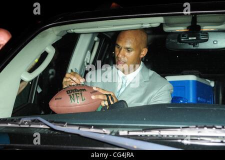 Jason Taylor Miami Dolphins vs. New York Jets NFL Football-Spiel, Sun Life Stadium - Ankünfte Miami, Florida - 26.09.10 statt Stockfoto