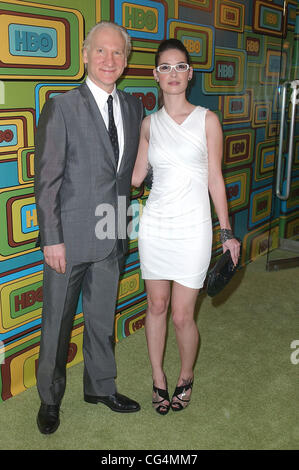 Bill Maher und Cara Santa Maria HBO Post 2011 Golden Globe Awards Party statt auf Circa 55 bei The Beverly Hilton Hotel-Ankunft Beverly Hills, Kalifornien - 16.01.11 Stockfoto