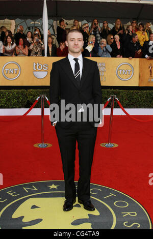 Justin Timberlake 17. Annual Screen Actors Guild Awards (SAG Awards 2011) statt im Shrine Auditorium & Expo Center - Ankünfte Los Angeles, Kalifornien - 30.01.11 Stockfoto