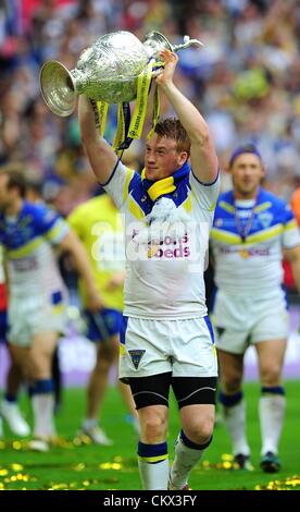 25.08.2012 London, England.  Chris Riley in der Carnegie-Challenge-Cup-Finale zwischen Leeds Rhinos und Warrington Wölfe vom Wembley-Stadion. Warrington gewann das Finale mit einem Score von 35-18 in Leeds. Stockfoto