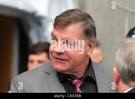 FAO Sport Bild Schreibtisch Bild: Sam Allardyce Manager von West Ham United. Samstag, 25. August 2012 Re: Barclays Premier League Swansea City FC V West Ham im Liberty Stadium, Südwales. Stockfoto