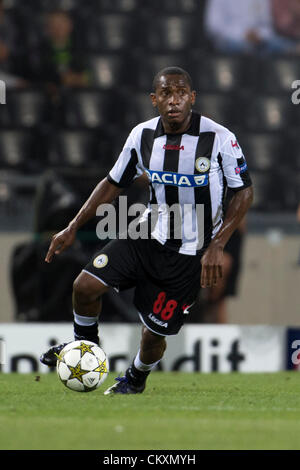 Udine, Italien. 28. August 2012. Derive (Udinese), 28. August 2012 - Fußball / Fußball: UEFA Champions League Play-off 2. Bein match zwischen Udinese 1 (4-5) 1 Sporting Braga im Stadio Friuli in Udine, Italien. (Foto von Maurizio Borsari/AFLO) Stockfoto