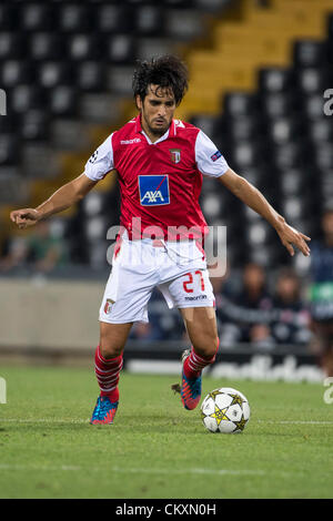 Udine, Italien. 28. August 2012. Custodio (Braga), 28. August 2012 - Fußball / Fußball: UEFA Champions League Play-off 2. Bein match zwischen Udinese 1 (4-5) 1 Sporting Braga im Stadio Friuli in Udine, Italien. (Foto von Maurizio Borsari/AFLO) Stockfoto