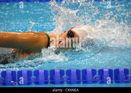 Stratford, London, UK. 30. August 2012. Schwimmen in der Aquatics-Arena im Olympiapark statt. Alyssa Gialamas (USA) in Aktion während der Frauen 50 m Freistil S5. Bildnachweis: Aktion Plus Sportbilder / Alamy Live News. Stockfoto