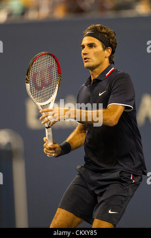 Roger Federer (SUI) auf das Jahr 2012 uns Open Tennisturnier, Flushing, New York, USA. 30. August 2012. Stockfoto