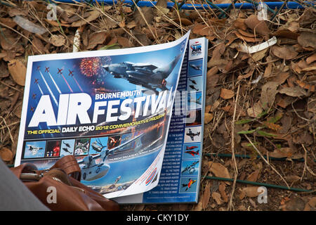 Bournemouth, UK Freitag, 31. August 2012. Bournemouth Air Festival, offizielle Echo 2012 Gedenk Tagesprogramm, auf dem Boden. Bildnachweis: Carolyn Jenkins / Alamy Live News Stockfoto