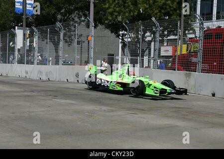 31. August 2012 - Baltimore, Maryland, USA - IZOD Indycar, Grand Prix von Baltimore, Baltimore, MD, August 31-September 2 2012, JAMES HINCHCLIFFE, Andretti Autosport. (Kredit-Bild: © Ron Bijlsma/ZUMAPRESS.com) Stockfoto