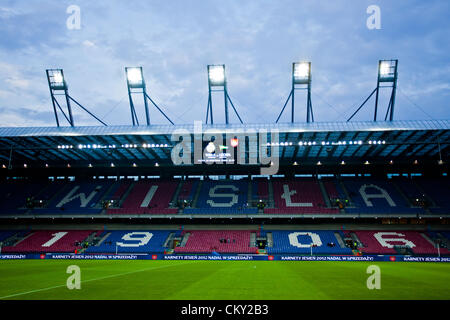 Im Stadion Miejski. Henryka Reymana - Fußball-Stadion in Krakau, Polen. Derzeit als Heimspielstätte von Wisła Kraków genutzt. Stockfoto