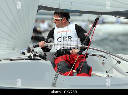 Paralympics London 2012: Segeln Sonar Klasse Großbritannien 1. September 2012 Bild von: DORSET MEDIA SERVICE Stockfoto