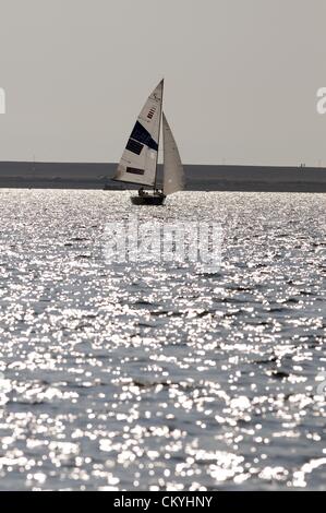 Paralympics London 2012: Segeln Sonar Klasse 3. September 2012 Bild von: DORSET MEDIA SERVICE Stockfoto