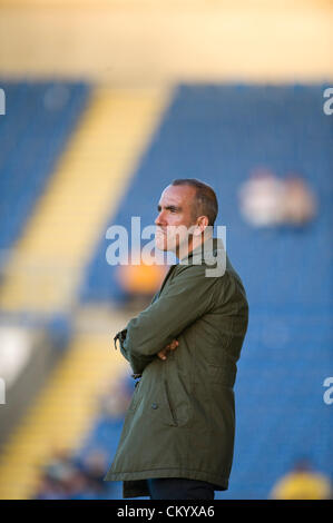 Oxford, UK. 5. September 2012. Paolo Di Canio vor dem Johnstones Paint Trophy südliche Abschnitt erste Runde Spiel zwischen Oxford United und Swindon Town aus dem Kassam Stadion. Stockfoto