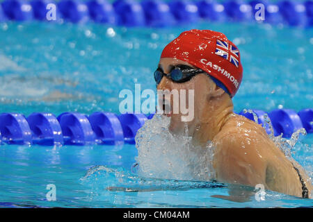 06.09.2012 London, England. Aquatics Centre. Frauen 200m IM-SM9.  Stephanie Millward (GBR) in Aktion während der 8. Tag der Paralympics vom Flussufer Arena. Stockfoto