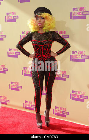 6. September 2012 kommt - Los Angeles, Kalifornien, USA - NICKI MINAJ für den Mtv Video Music Awards 2012 im Staples Center. (Kredit-Bild: © Lisa O'Connor/ZUMAPRESS.com) Stockfoto