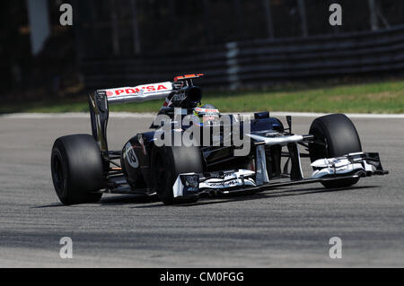 Monza, Italien. 8. September 2012. Pastor Maldonado von Williams in Aktion tagsüber Qualifikation GP von Italien 2012. Stockfoto
