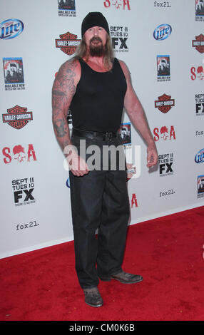 8. September 2012 besucht - Los Angeles, Kalifornien, USA - Rusty Coones Saison fünf Premiere Screening of FX SONS OF ANARCHY am 8. September 2012, Westwood Village Theater Los Angeles.CA.USA. (Kredit-Bild: © TLeopold/Globe Photos/ZUMAPRESS.com) Stockfoto