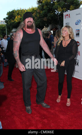 8. September 2012 besucht - Los Angeles, Kalifornien, USA - Rusty Coones Saison fünf Premiere Screening of FX SONS OF ANARCHY am 8. September 2012, Westwood Village Theater Los Angeles.CA.USA. (Kredit-Bild: © TLeopold/Globe Photos/ZUMAPRESS.com) Stockfoto