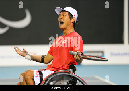 Shingo Kunieda (JPN), 8. September 2012 - Tennis: Herren Einzel-Finale im Olympiapark - Eton Manor während der Paralympischen Spiele London 2012 in London, UK. (Foto von Akihiro Sugimoto/AFLO SPORT) [1081] Stockfoto