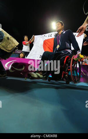 Shingo Kunieda (JPN), 8. September 2012 - Tennis: Herren Einzel-Finale im Olympiapark - Eton Manor während der Paralympischen Spiele London 2012 in London, UK. (Foto von Akihiro Sugimoto/AFLO SPORT) [1081] Stockfoto