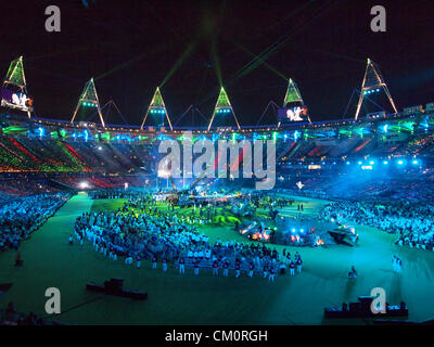 London, UK, 9. September 2012. London 2012 Paralympics Abschlussfeier. Stockfoto