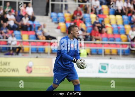 Gdynia, Polen 10. September 2012 UEFA unter 21 EM-Qualifikation. Torwart Lukasz Skorupski (1) in Aktion während Polen Vs Portugal Spiel. Stockfoto