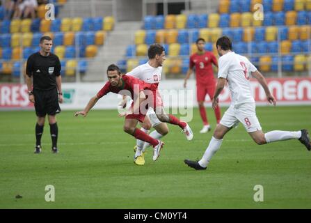 Gdynia, Polen 10. September 2012 UEFA unter 21 EM-Qualifikation. Ruben Ferreira (5) in Aktion während Polen Vs Portugal Spiel. Stockfoto