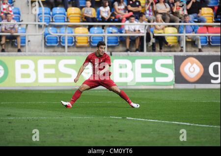 Gdynia, Polen 10. September 2012 UEFA unter 21 EM-Qualifikation. Salvador Agra in Aktion während Polen Vs Portugal Spiel. Stockfoto