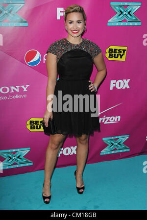 11. September 2012 - Los Angeles, Kalifornien, USA - Demi Lovato besucht Premiere von Fox '' The X Factor'' Staffel 2 am 11. September 2012 in The Grauman Chinese Theatre, Los Angeles, CA. USA. (Kredit-Bild: © TLeopold/Globe Photos/ZUMAPRESS.com) Stockfoto