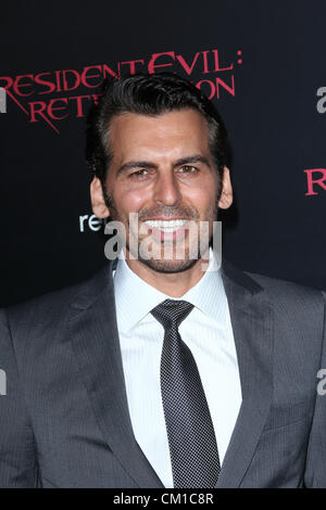 12. September 2012 - Los Angeles, Kalifornien, USA - Oded Ferh besucht Premiere von Screen Gems' '' Resident Evil: Retribution'' am 12. September 2012 Regal Kinos L.A Theatre, Los Angeles, CA. USA. (Kredit-Bild: © TLeopold/Globe Photos/ZUMAPRESS.com) Stockfoto