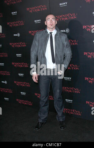 12. September 2012 - Los Angeles, Kalifornien, USA - Kevin Durand besucht Premiere von Screen Gems' '' Resident Evil: Retribution'' am 12. September 2012 Regal Kinos L.A Theatre, Los Angeles, CA. USA. (Kredit-Bild: © TLeopold/Globe Photos/ZUMAPRESS.com) Stockfoto