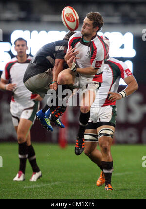 DURBAN, Südafrika - SEPTEMBER 15, Aktion während der Absa U/21-match zwischen Haien und Grenze Bulldogs vom Herrn Preis KINGS PARK am 15. September 2012 in Durban, Südafrika-Foto von Steve Haag / Gallo Images Stockfoto