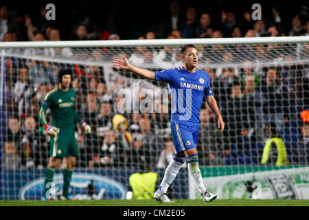 19. Sep 2012 spielte London, England, Chelseas englischen Verteidiger John Terry während der Fußball-UEFA Champions League-match zwischen Chelsea (GBR) und Juventus Turin (ITA) an der Stamford Bridge. Obligatorische Kredit: Mitchell Gunn/ESPA Stockfoto