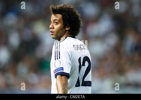 Marcelo (Real), 18. September 2012 - Fußball / Fußball: UEFA Champions League-Gruppe D-match zwischen Real Madrid 3: 2-Manchester City im Estadio Santiago Bernabeu in Madrid, Spanien. (Foto von D.Nakashima/AFLO) [2336] Stockfoto