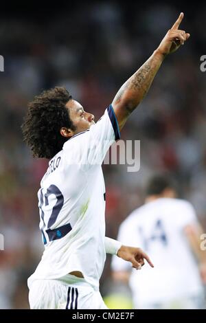 Marcelo (Real), 18. September 2012 - Fußball / Fußball: UEFA Champions League-Gruppe D-match zwischen Real Madrid 3: 2-Manchester City im Estadio Santiago Bernabeu in Madrid, Spanien. (Foto von D.Nakashima/AFLO) [2336] Stockfoto