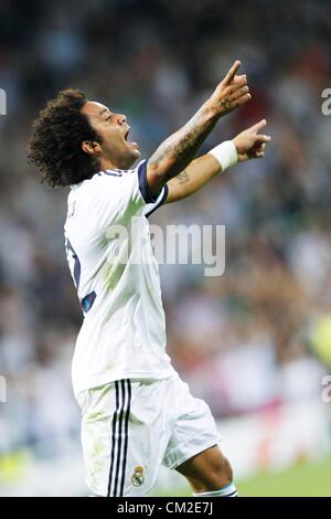 Marcelo (Real), 18. September 2012 - Fußball / Fußball: UEFA Champions League-Gruppe D-match zwischen Real Madrid 3: 2-Manchester City im Estadio Santiago Bernabeu in Madrid, Spanien. (Foto von D.Nakashima/AFLO) [2336] Stockfoto