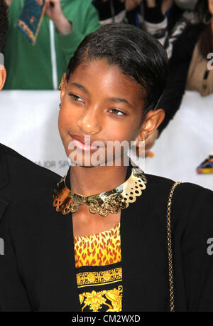 9. September 2012 - Toronto, ON, Kanada - Jaden Smith mit Willow Smith bei der "Frei Angela & aller politischen Gefangenen" Premiere auf dem 2012 Toronto International Filmfestival. (Kredit-Bild: © Dan Herrick/ZUMAPRESS.com) Stockfoto