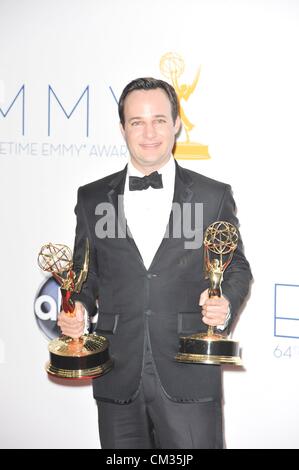 Danny Strong Inpress room64th Primetime Emmy Awards - Presse Raum Nokia Theatre L.A. LIVE Los Angeles CA 23. September 2012 Foto Stockfoto