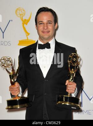 Danny Strong Inpress room64th Primetime Emmy Awards - Presse Raum Nokia Theatre L.A. LIVE Los Angeles CA 23. September 2012 Foto Stockfoto