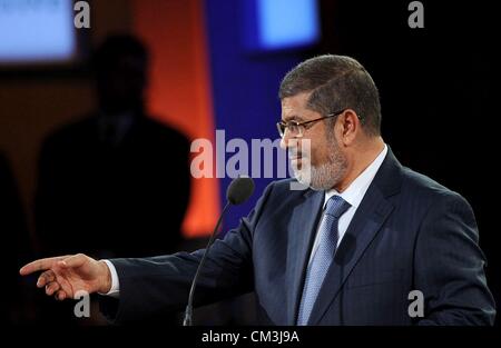 Mohamed Morsi in Anwesenheit für Clinton Global Initiative Annual Meeting - di, Sheraton Hotel, New York, NY 25. September 2012. Foto von: Kristin Callahan/Everett Collection Stockfoto