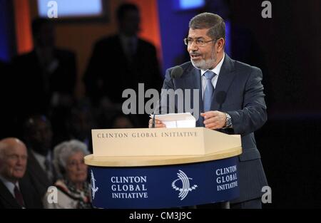 Mohamed Morsi in Anwesenheit für Clinton Global Initiative Annual Meeting - di, Sheraton Hotel, New York, NY 25. September 2012. Foto von: Kristin Callahan/Everett Collection Stockfoto