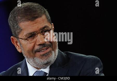 Mohamed Morsi in Anwesenheit für Clinton Global Initiative Annual Meeting - di, Sheraton Hotel, New York, NY 25. September 2012. Foto von: Kristin Callahan/Everett Collection Stockfoto