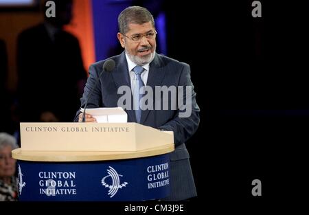 Mohamed Morsi in Anwesenheit für Clinton Global Initiative Annual Meeting - di, Sheraton Hotel, New York, NY 25. September 2012. Foto von: Kristin Callahan/Everett Collection Stockfoto