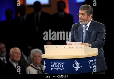 Mohamed Morsi in Anwesenheit für Clinton Global Initiative Annual Meeting - di, Sheraton Hotel, New York, NY 25. September 2012. Foto von: Kristin Callahan/Everett Collection Stockfoto